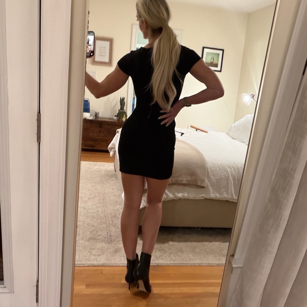 French Connection Bodycon Black Dress - Sz XS - Picture 6 of 6